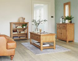 Heart of House Kent Small Oak & Oak Veneer Bookcase